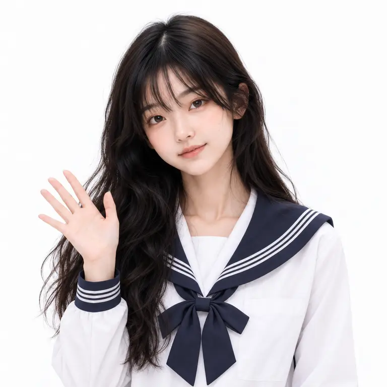 Jelly in a Japanese navy sailor uniform